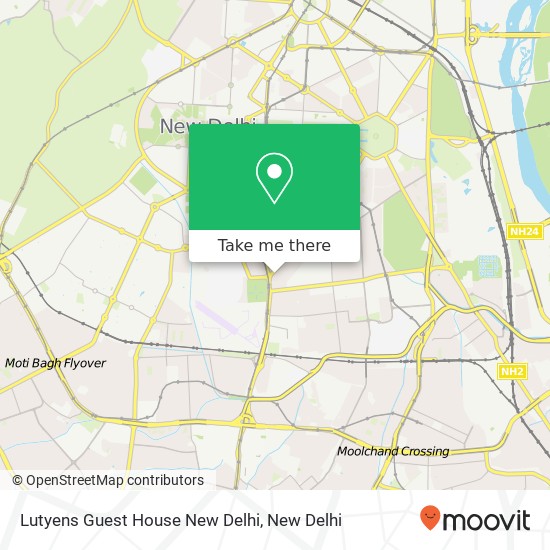 Lutyens Guest House New Delhi map