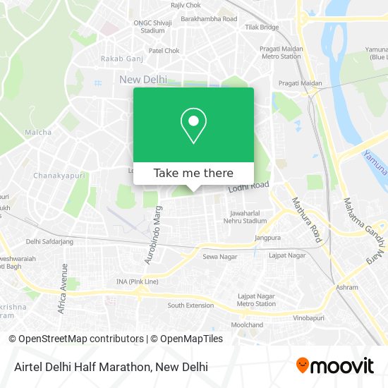 Airtel Delhi Half Marathon map