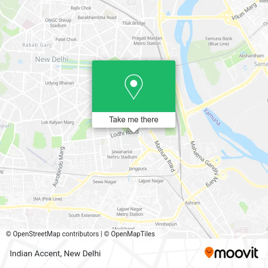 Indian Accent map