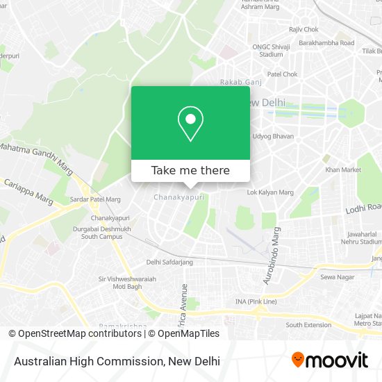 Australian High Commission map