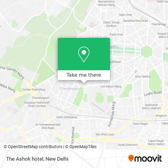 The Ashok hotel map