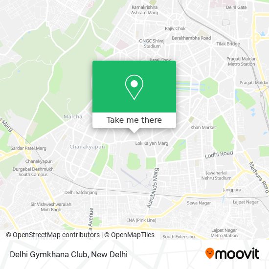 Delhi Gymkhana Club map
