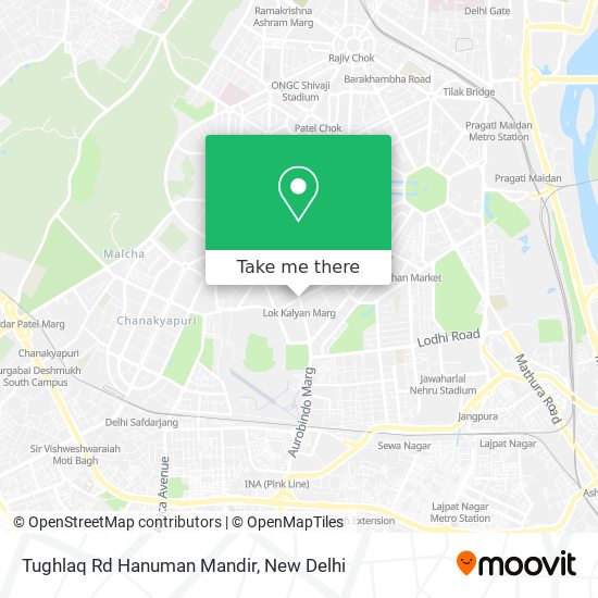 Tughlaq Rd Hanuman Mandir map