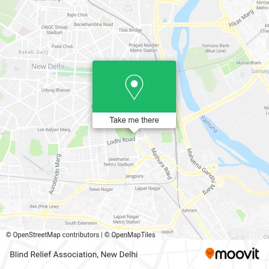 Blind Relief Association map