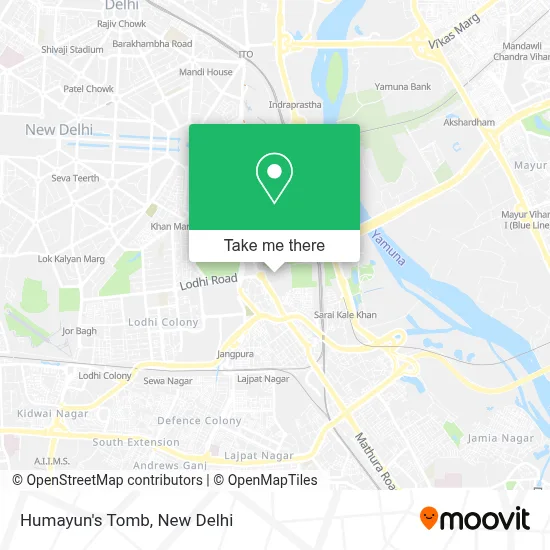 Humayun’s Tomb map