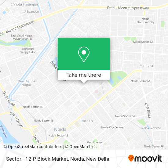 Sector - 12 P Block Market, Noida map