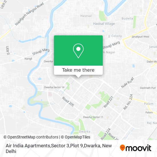 Air India Apartments,Sector 3,Plot 9,Dwarka map