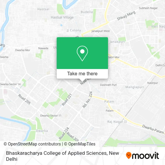 Bhaskaracharya College of Applied Sciences map