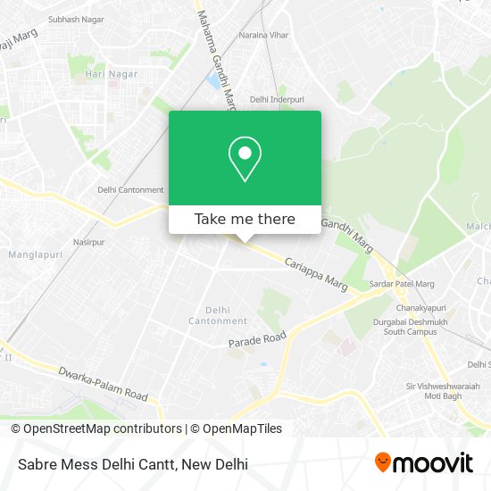 Sabre Mess Delhi Cantt map