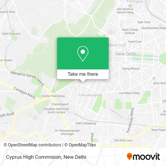 Cyprus High Commision map