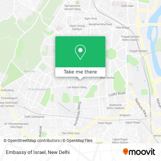 Embassy of Israel map