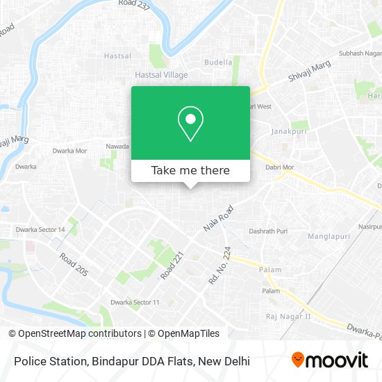 Police Station,  Bindapur DDA Flats map