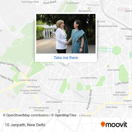 10 Janpath map
