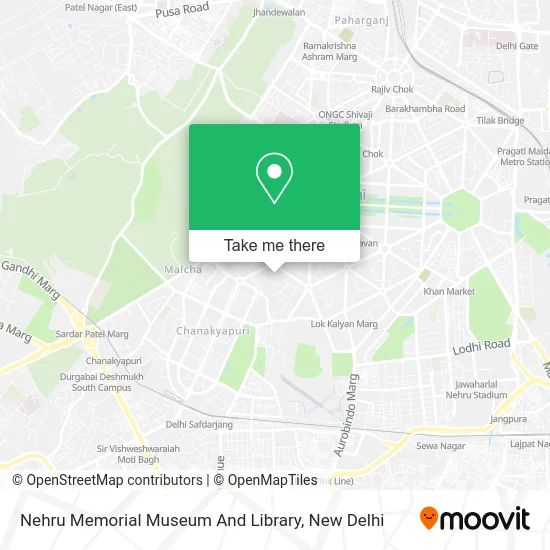 Nehru Memorial Museum And Library map