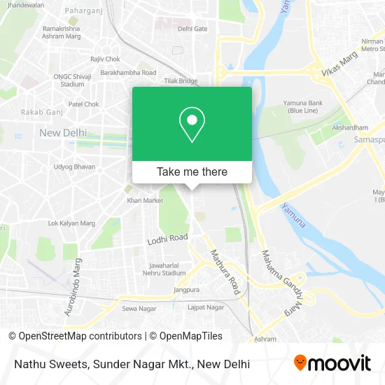 Nathu Sweets, Sunder Nagar Mkt. map