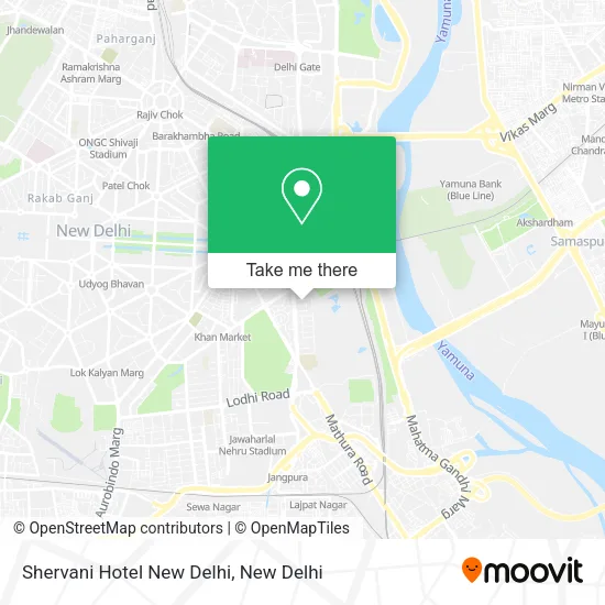 Shervani Hotel New Delhi map