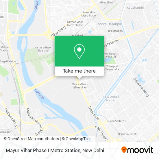 Mayur Vihar Phase I Metro Station map