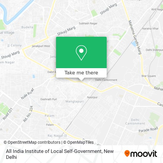 All India Institute of Local Self-Government map