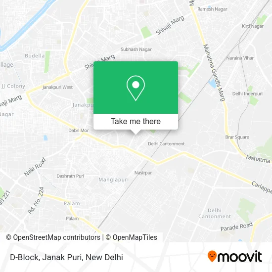 D-Block, Janak Puri map