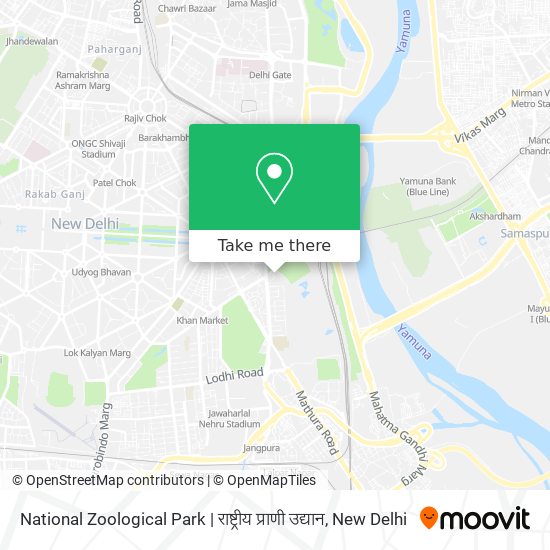 National Zoological Park | राष्ट्रीय प्राणी उद्यान map