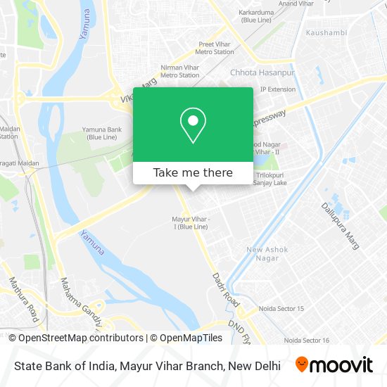 State Bank of India, Mayur Vihar Branch map