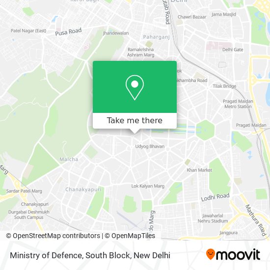 Ministry of Defence, South Block map