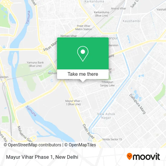 Mayur Vihar Phase 1 map