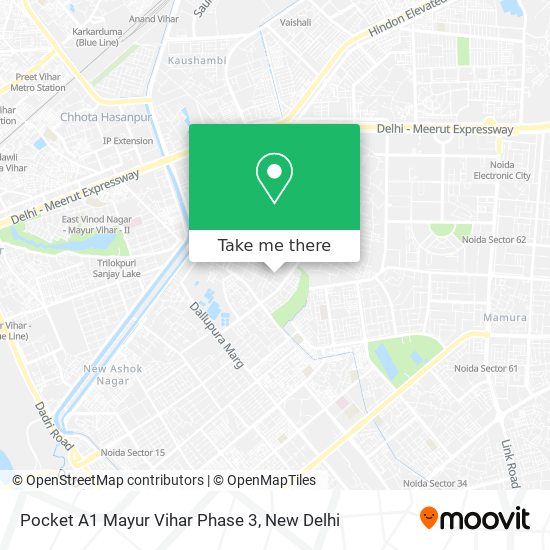 Pocket A1 Mayur Vihar Phase 3 map