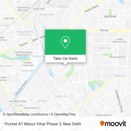 Pocket A1 Mayur Vihar Phase 3 map