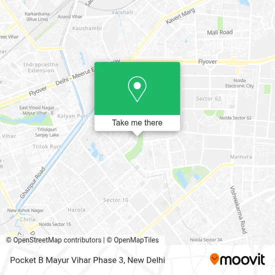 Pocket B Mayur Vihar Phase 3 map