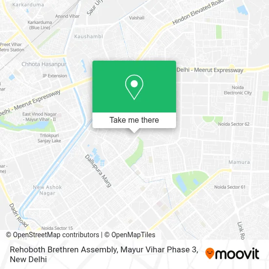 Rehoboth Brethren Assembly, Mayur Vihar Phase3 map