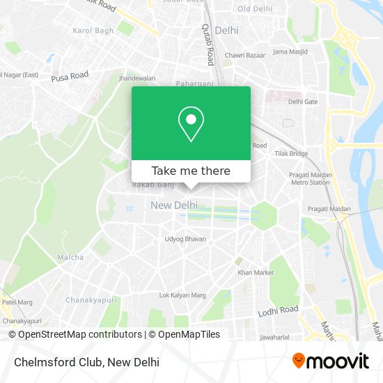 How to get to Chelmsford Club in Delhi by Bus, Metro or Train?