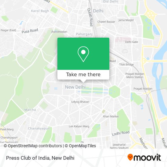 Press Club of India map