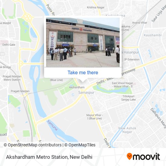 Akshardham Metro Station map