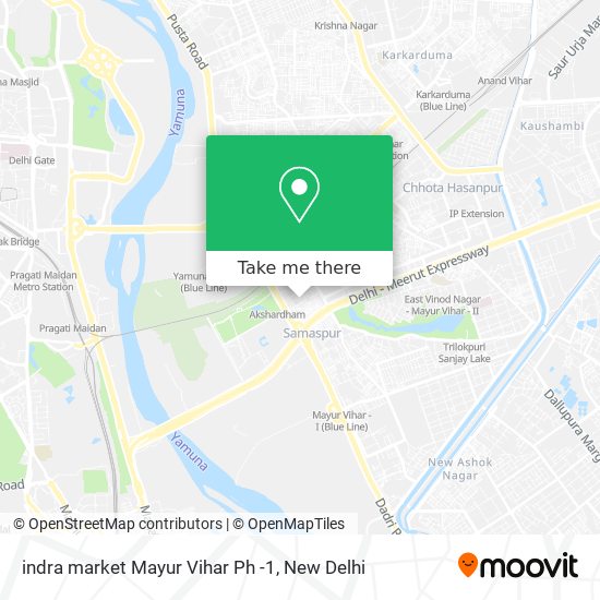 indra market Mayur Vihar Ph -1 map