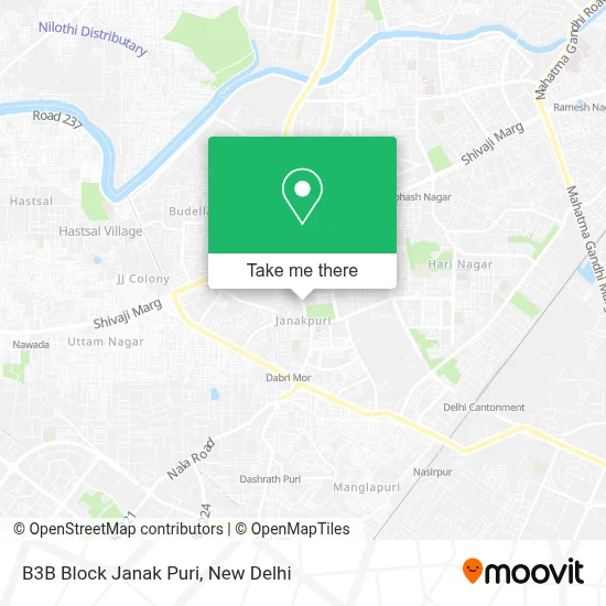 B3B Block Janak Puri map