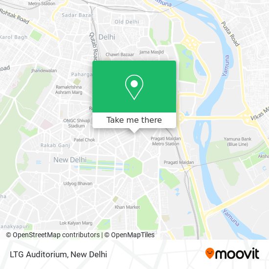 How to get to LTG Auditorium in Delhi by bus or metro?