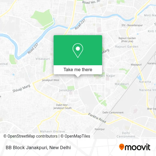 BB Block Janakpuri map