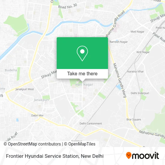 Frontier Hyundai Service Station map