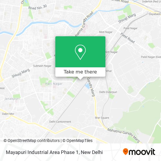 Mayapuri Industrial Area Phase 1 map