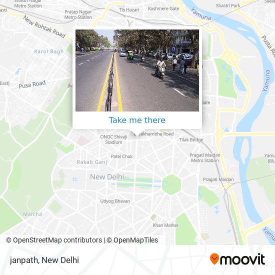 How to get to janpath in Delhi by Bus, Metro or Train?