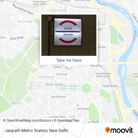 Janpath Metro Station map