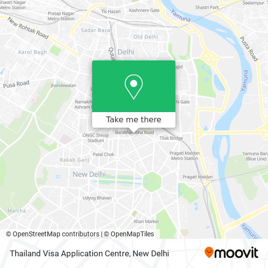 Thailand Visa Application Centre map
