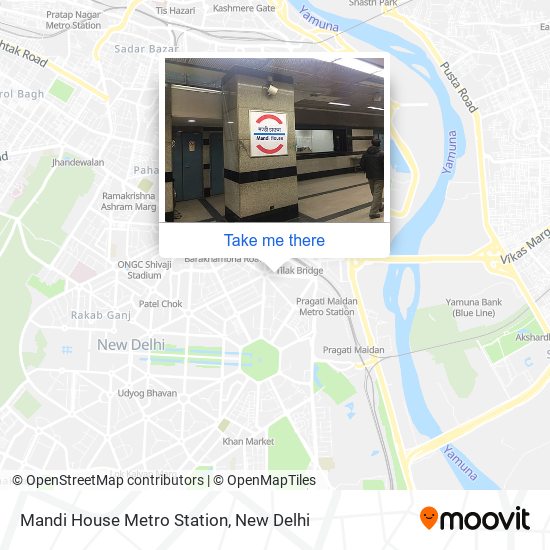 Mandi House Metro Station map