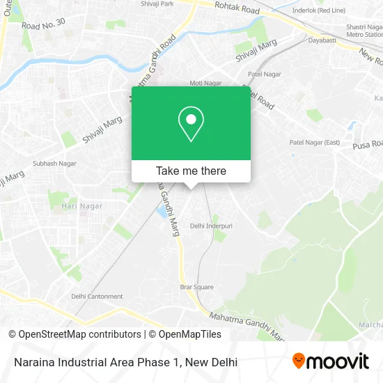 Naraina Industrial Area Phase 1 map
