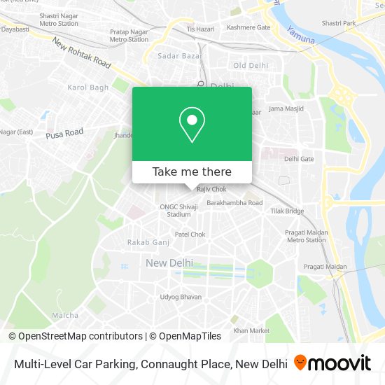 Multi-Level Car Parking, Connaught Place map