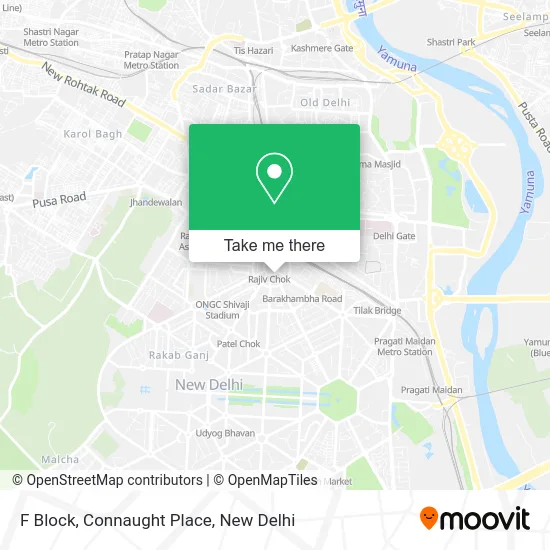 F Block, Connaught Place map