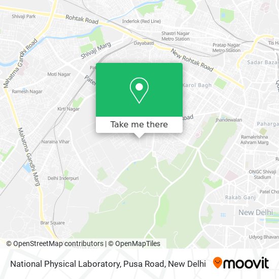 National Physical Laboratory, Pusa Road map