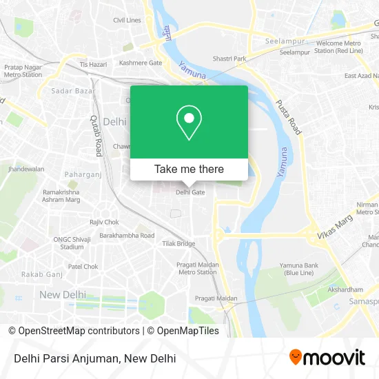 Delhi Parsi Anjuman map
