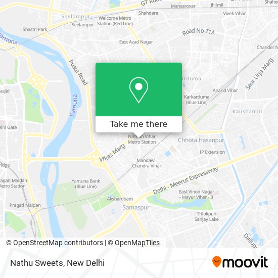 Nathu Sweets map